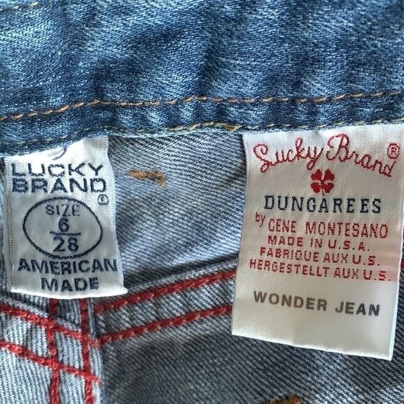 Lucky Brand Womens Size 6 / 28 Bootcut Wonder Jeans American Made Blue Denim - Picture 2 of 14